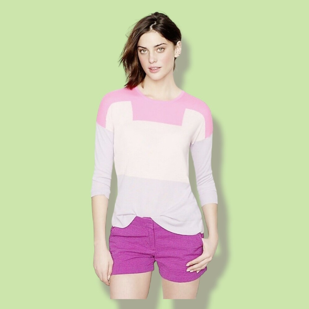 J Crew Short 4 Seersucker‎  In Fuchsia Striped Cotton